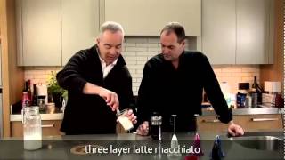 aerolatte  milk frother makes three layer caffè latte macchiato [upl. by Eedna]