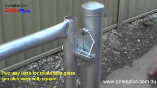 Gate Latch 2 way for round pipe and square [upl. by Oicirbaf]