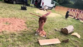 A fabulous range of wooden sculpture at Caerleon festival 2024 [upl. by Ennaeilsel]