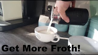 How to Get More Froth from Your Nespresso Coffee Aeroccino  Nespresso tips and help [upl. by Diogenes]