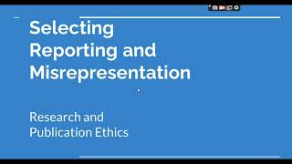 Selective Reporting and Misrepresentation of data Research and Publication ethics Phd coursework [upl. by Wilfreda]