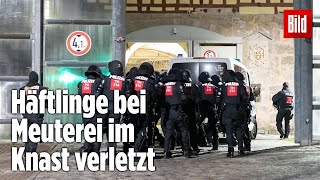 Gefängnismeuterei Polizei stürmt Knast in Thüringen  JVA Untermaßfeld [upl. by Aitercal933]